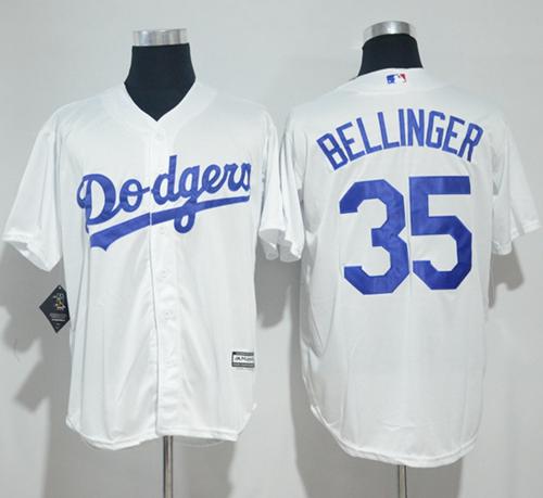 Dodgers #35 Cody Bellinger White New Cool Base Stitched MLB Jersey - Click Image to Close